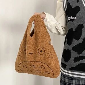 Cute Fuzzy Cartoon Tote Bag